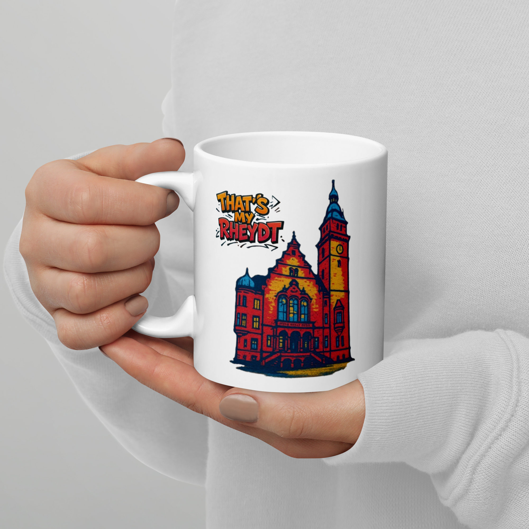 weiße, glänzende tasse