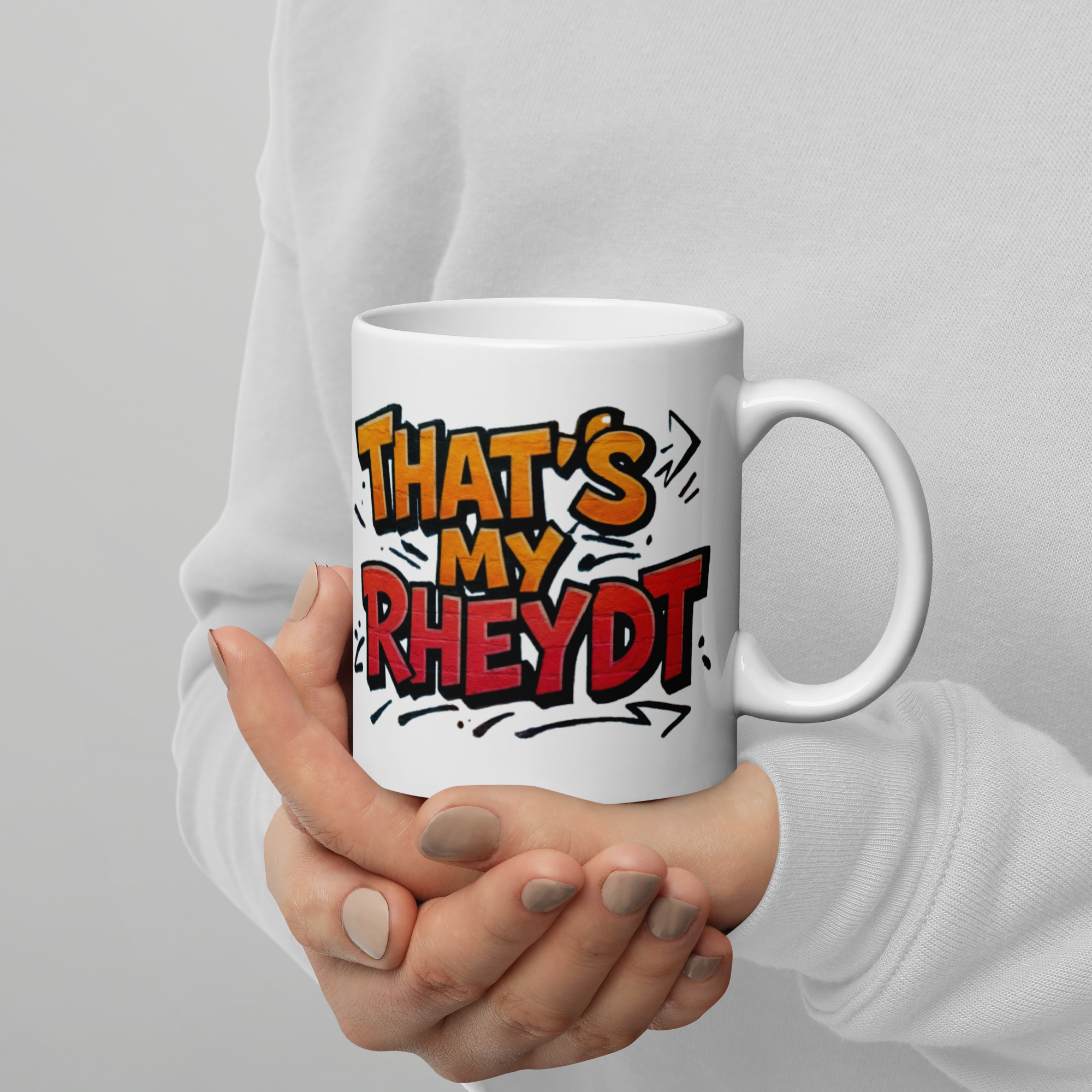 weiße, glänzende tasse