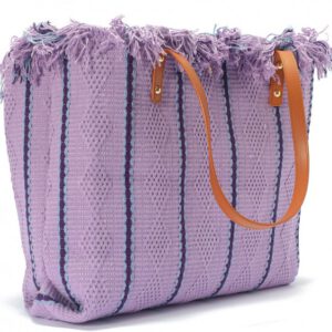 fransen shopper xl – damen tasche baumwolle – große strandtasche