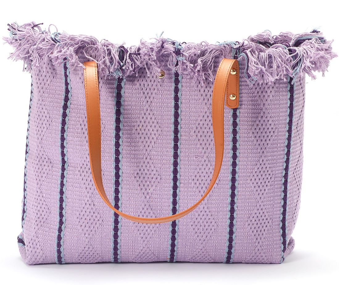 fransen shopper xl – damen tasche baumwolle – große strandtasche