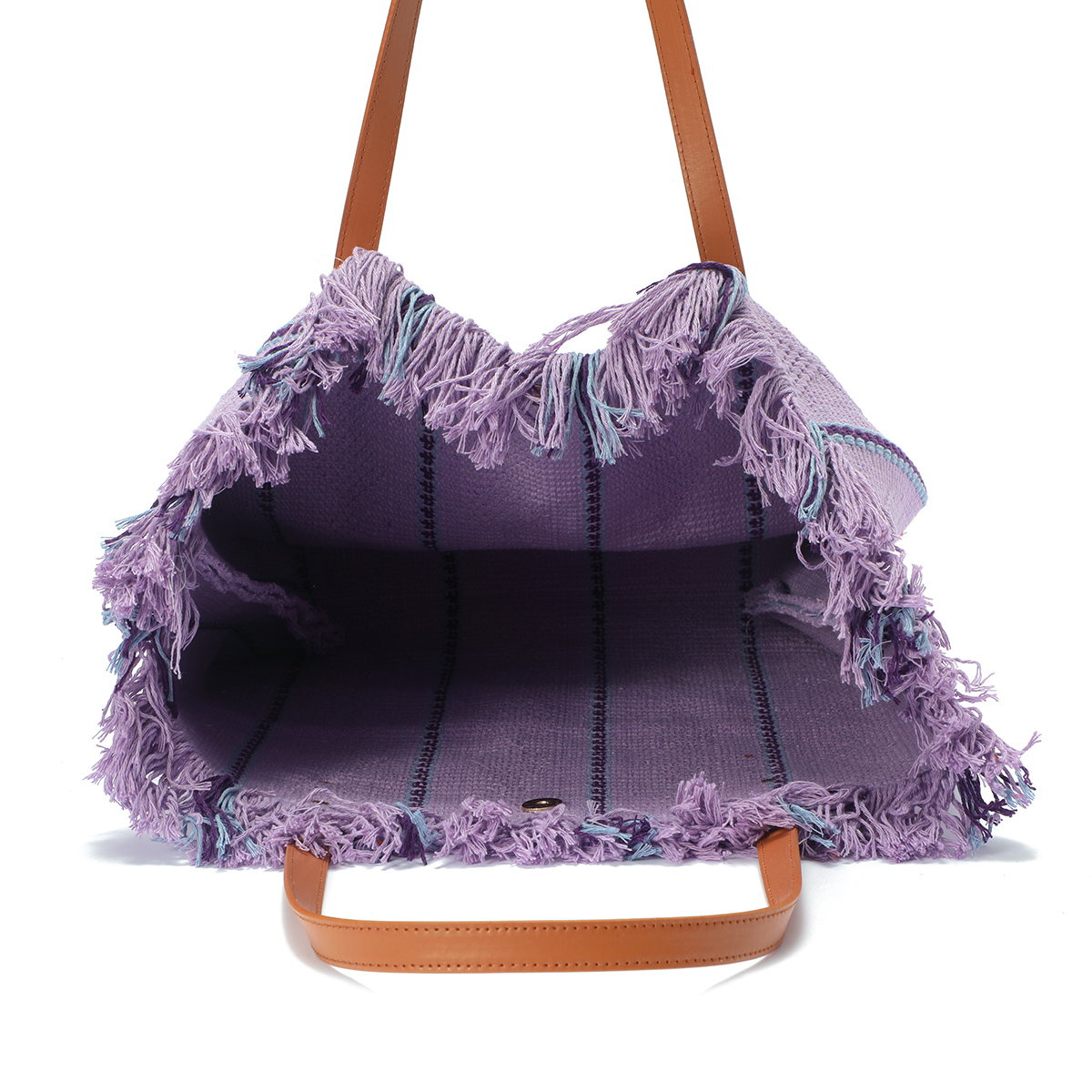 fransen shopper xl – damen tasche baumwolle – große strandtasche